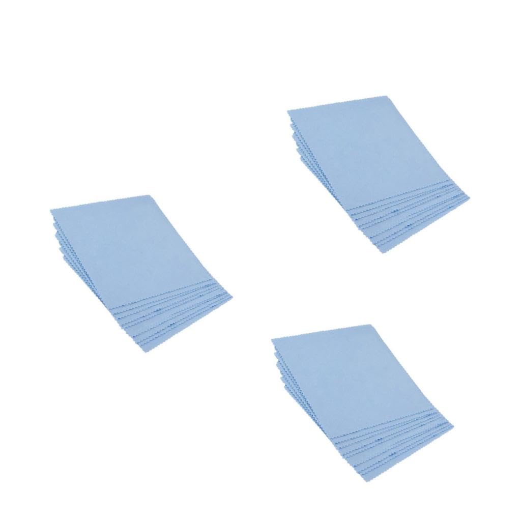 240pezzi Panni Microfibra Per Pulizia Occhiali Lenti e Schermi Salviette Blu Per Rimuovere Macchie e Impronte Senza Graffi