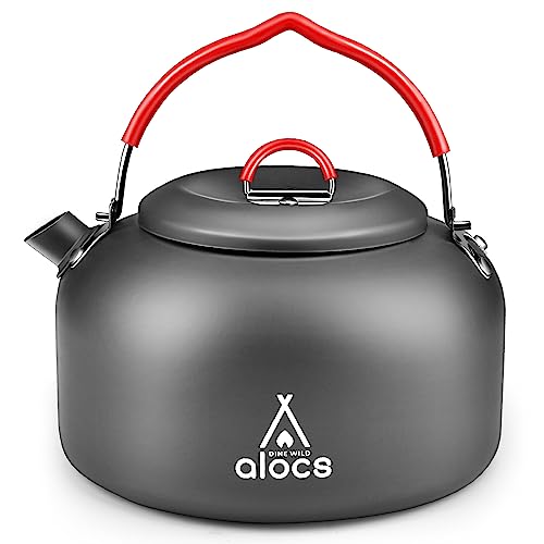 Alocs 1L Camping Coffee Pot - Lightweight Kettle For Outdoor