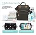 DERJUNSTAR Baby Diaper Bag Backpack with ChangingStation-Large Capacity Baby Bag for Boys & Girls, USBCharging Port, Pacifier Case, sunshade & Toy Bar,Waterproof， Forest