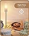 EDISHINE Floor Lamp, Standing Lamp with Rounded Linen Lampshade, Floor Lamps for Living Room, Bedroom, 165cm, E27 Socket(9W LED Dimmable Bulb Included), Magnetic Remote Control, Black