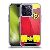 Head Case Designs Officially Licensed Batman DC Comics Robin Costume Damian Wayne Soft Gel Case [Military Grade Protection] Compatible with Apple iPhone 14 Pro