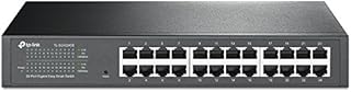 TP-Link 24 Port Gigabit Switch | Easy Smart Managed | Plug & Play | Limited Lifetime Protection | Desktop/Rackmount | Sturdy Metal w/ Shielded Ports | Support QoS, Vlan, IGMP & LAG (TL-SG1024DE)