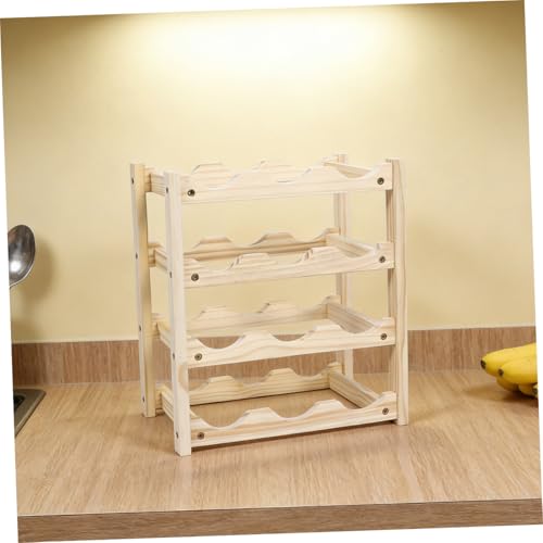 Soporte para botellas de madera para vino en refrigerador miniatura 4