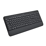 Logitech Signature K650 Comfort Full-Size Wireless Keyboard with Wrist Rest, BLE Bluetooth or Logi Bolt USB Receiver, Deep-Cushioned Keys, Numpad, Compatible with Most OS/PC/Window/Mac - Graphite