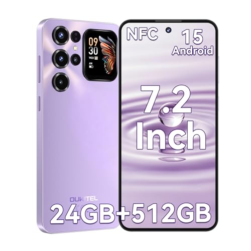 OUKITEL C68 Plus Smartphone 24GB + 512GB Teléfono Movil 7.2' 120Hz Telefonos Moviles Gemini AI Android 15 Telemovel Phone 64MP+8MP 6000mAh Dual SIM Celulares Octa-Core/Face ID/NFC/GPS/OTG/5G WiFi