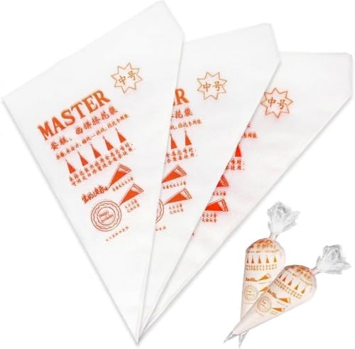 McMola Piping Bag 100Pcs Disposable Piping Bags Icing Bags Disposable 3121cm Large Decorating and Pastry Bag for Cake Cupcake Dessert Cookies Decoration