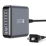 350W USB Fast Charging Station, 8 Port USB C Multi Port Charger Block with PD 100W Fast Charging Station for Multiple Devices, USB Charger Block Compatible iPhone, Android Cell Phone, Tablet, iPad