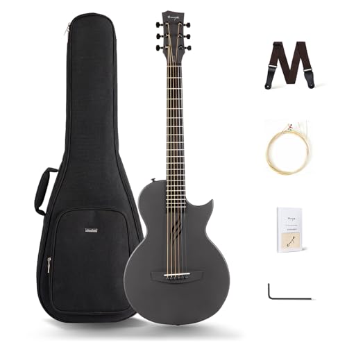 Enya Nova Go Carbon Fiber Travel Acoustic Guitar | 1/2 Size Lightweight Moisture-Proof Guitara...