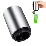 Fácil de Usar: Simplemente coloque este abrebotellas automático en la tapa de la botella, presiónelo hasta el final y luego sáquelo. La tapa se puede abrir fácilmente incluso con una mano.