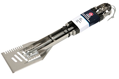 BBQ Collection 6-teiliges Edelstahl Grillbesteck Set bestehend aus Wender mit Flaschenöffner, Zange und 4 Schaschlik Spieße BBQ Collection 6-teiliges Edelstahl Grillbesteck Set bestehend aus Wender mit Flaschenöffner, Zange und 4 Schaschlik Spieße