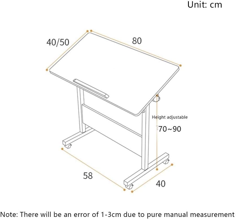 Table de lit d'appoint réglable et mobile pour ordinateur portable - 3