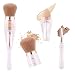 Makeup Brushes Zoreya(TM) 3 in 1 New 3x High Efficient Multipurpose Professional Design Makeup Brushes set Kit with Maximum Application, Domed Bronzer Brush, Blender Sponge (Angled Brow Set)