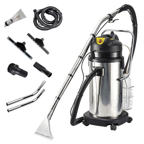 BEESOM Máquina Limpieza Alfombras Comercial,Aspiradora Agua Tapiceria,20/30/40L Opcion 3en1 Seco/Húmedo,Acero Inoxidable/Plástico,para Casa Comercio Autos Hoteles 60L