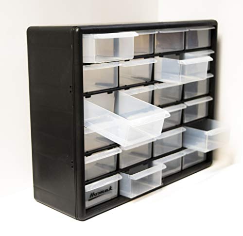 Homak 24-Drawer Parts Organizer, Black, HA01024152 - Thumbnail 5