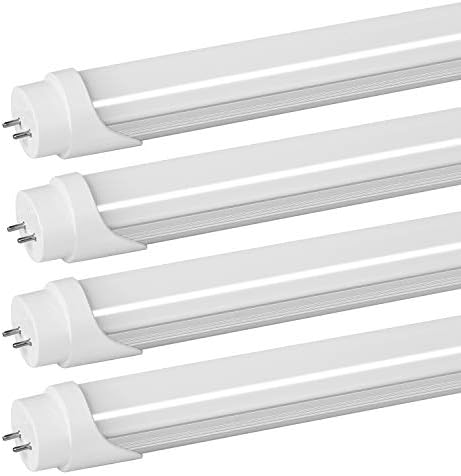 2FT LED Tube Light Bulb,9W(25W Equiv),Daylight 5000K,1350 LM Super Bright,F17T8 F18T8 F20T10/CW Fluorescent Replacement,Single-end Powered,Ballast Bypass,2 Foot LED Bulb for Kitchen Bedroom - 4 Pack