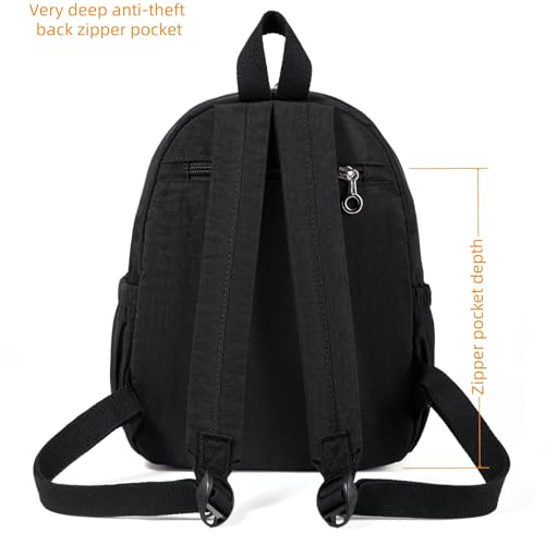 aotian mini lightweight 118 inch backpack durable travel hiking women and girls small daypack 7 liters black