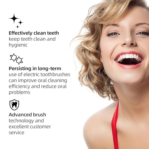 Image of Sonic Electric Toothbrush Set, Equipped with 10 Brush Heads and Travel Case, IPX8 Waterproof, 2-Minute Timer, 42000 High-Frequency Vibrations, 5 Modes, The First Choice for Gift Giving,Blue White
