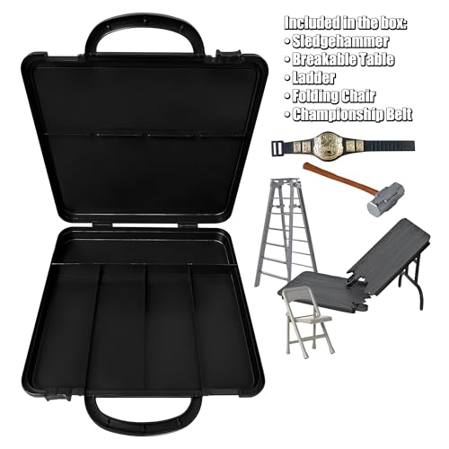 Deluxe Carrying Case With Accessories for Wrestling Action Figures by Figures Toy Company - Used condition - Image 3