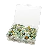 200 Stück 8 mm Steinperlen-Set, runde lose Edelstein-Amazonit-Perlen für Armbänder, Halsketten, Ohrringe, Schmuckherstellung