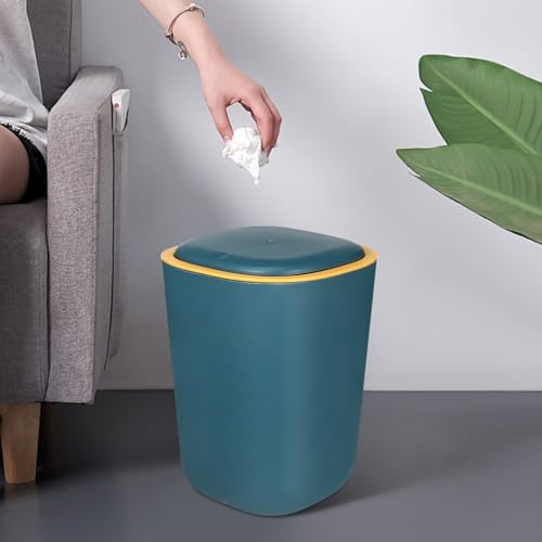 Caneca pequeña para basura rectangular azul miniatura 6
