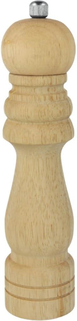 Metaltex 8.26" Spice Mill with Ceramic Grinder Of Rubber Wood, brown