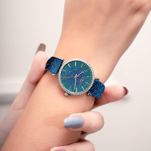 Image of BRUNO MILANO Fashion Forward Diamond Studded Bezel Watch with Added Sparkle for Women and Girls