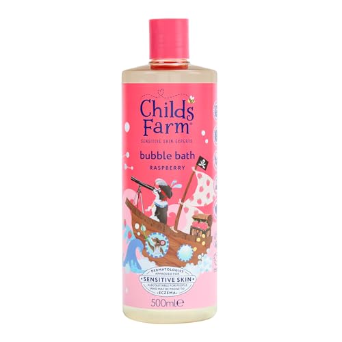 Childs Farm Kids Bubble Bath Raspberry | Gently Cleanses & Soothes | Suitable for Dry Sensitive Skin 500ml