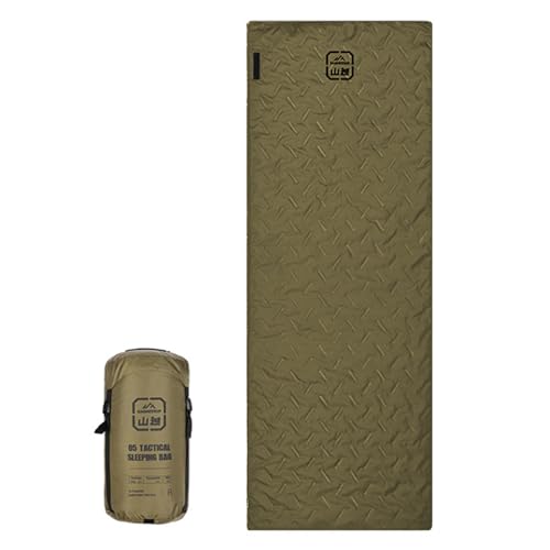 Aumotop Saco de Dormir con Calor Ultrasónico, Bolsa de Camping Portátil Acoplable para Adultos, /Negro, Sueño Confortable 5 a 15 °C, Sarga Poliéster, 190 Cm X 70 Cm (#1)