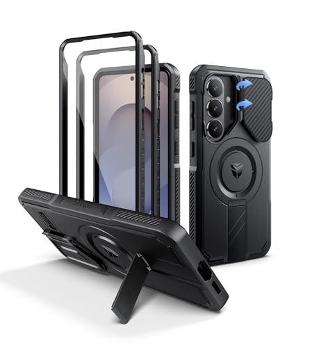 Dexnor Magnétique Coque pour Samsung Galaxy S26 avec Couverture de Caméra & Support Réglable & Film de Protection d'écran intégré, Robuste et Résistant...