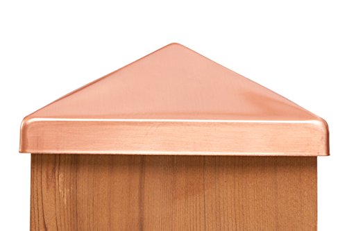 Solid Copper 6X6 Pyramid Post Cap (5-1/2") #TOP5