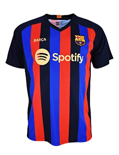 Champion's City Personalisieren Sie Ihr T-Shirt - Offizielle Replik Trikot 1. FC Barcelona Trikot - Saison 22/23, Blau/Weinrot, M