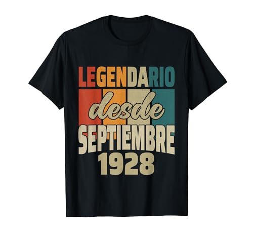 Legendario Desde Septiembre 1928 - Cumpleaños 96 Años Camiseta