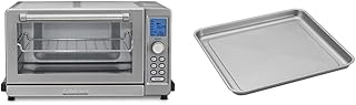 Deluxe Convection Toaster Oven Broiler with Baking Pan, Brushed Stainless Steel