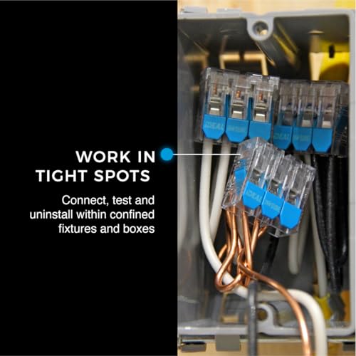 Ideal Electrical in-Sure Lever Wire Connector, 10 AWG, 5-Port (30-10L35), Box of 50-Compact Releasable Connectors for Solid and Stranded Wires by Ideal Industries - Image 4
