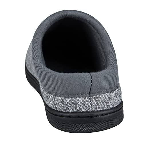 Hanes Comfort Soft Memory Foam Indoor Outdoor Clog Slipper Shoe - Men’s And Boy’s Sizes, Grey, X-Large #TOP6