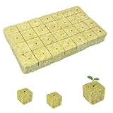 28 Pièces Cube De Laine De Roche 4x4x4cm Laine de Roche Blocs Cubes De Culture Soilless Rockwool Cube Tapis de culture en laine de roche pour Bouturage la Culture et la Transplantation de Semis