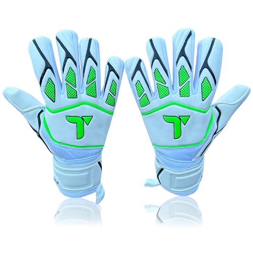 TIGEAR Vortex Series Guantes de portero (Blanco, 6)