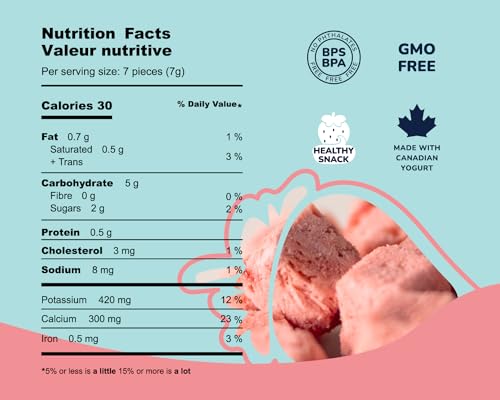 Yozz Probiotic Freeze Dried Yogurt Snack with Real Strawberries - No Sugar Added - 1 Billion CFU per Serving - 10 Individual Packs - For Adults, Babies, and Toddlers - Tastes Wow