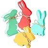 4Pcs Easter Bunny Table Wooden Sign DecorationsRabbit Shape with Rope Natural Wood Signs Spring Easter Table Centerpieces Decor Bunny Farmhouse Kitchen Dining Room Tabletop Decoration Home Office