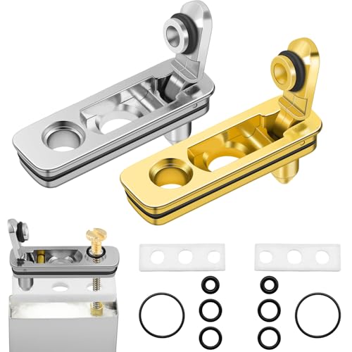 2 Set Lighter Gasket Seal Metal Lighter Repair Insert Accessories Kit 1Ppcs Cotton Felt Pad with 3Pcs Rubber Seals for Lighter Bottom Seal(Sliver+Glod)