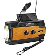 UNIQUEBELLA Solar Radio, Tragbare Notfall Kurbelradio AM/FM 4000mAh&8000mAh Wiederaufladbare Dyna...