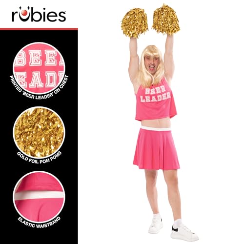 Miniatura 2 de Rubies Disfraz Beerleader Man Para Adulto, Top Con Pechos, Falda Y Pompones, Oficial Despedidas De Soltero, Carnaval, Fiestas Y Cumpleaños
