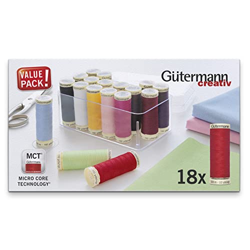 Gütermann Storage Box with Threads, Assorted, 18 Reel,799748, 18 Reel Box - Image 2