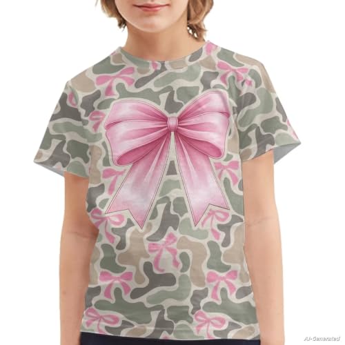 Image of Renewold Kids Novelty T-Shirt for Girls Boys Short Sleeve Crewneck Summer Tee Soft Breathable Graphic Shirt for Age 2-16