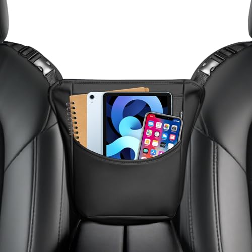 FLORICH Hanging Organizer Storage Between Seats, Premium Leather Headrest Hanging Storage Bag Front...