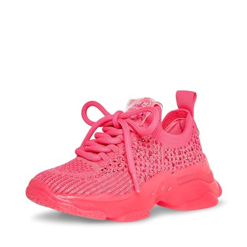 Steve Madden Girls Shoes Miss Sneaker, Hot Pink, 4