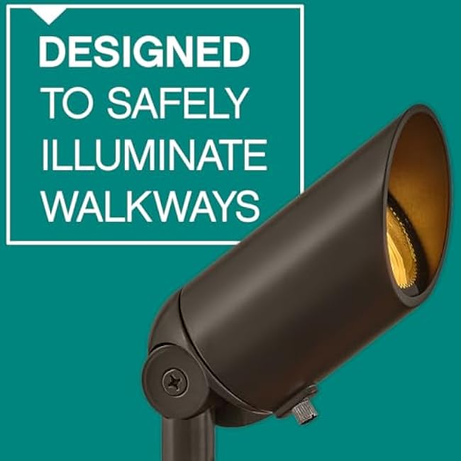 Hinkley Landscape 1536BZ-LL 12v Aluminum Outdoor Spot Light (Bronze) - 4w 2700K MR16 LED Bulb (Included) for Low Voltage Landscape Lighting of Yard, Lawn, Garden, Patio, Trees & House