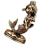 Finition laiton : la richesse de la statue de sirène toute décoration chinoise, que ce soit pour la maison ou un bureau, alliant charme vintage et sophistication moderne. décoration feng shui