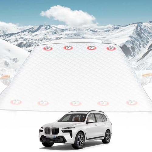 に適合する BMW 1/2/3/4/5/7 シリーズ X1 X2 X3 X4 X5 X6 X7 フロントガラス 凍結防止シート カーフロントカバー 車用凍結防止カバー 多層 厚手 綿で防水防寒機能を持ち 防水 防風 防塵 車用 サンシェード 車窓日よけ 遮