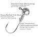 40pack Fishing Jig Heads Set with Hooks Box, Fishing Soft Lures Hooks for Crappie Bass Trout, Saltwater Freshwater Fishing Tackle Kit, 1/8 oz, 3/16 oz, 1/4 oz, 3/8 oz, 10pcs Each Size